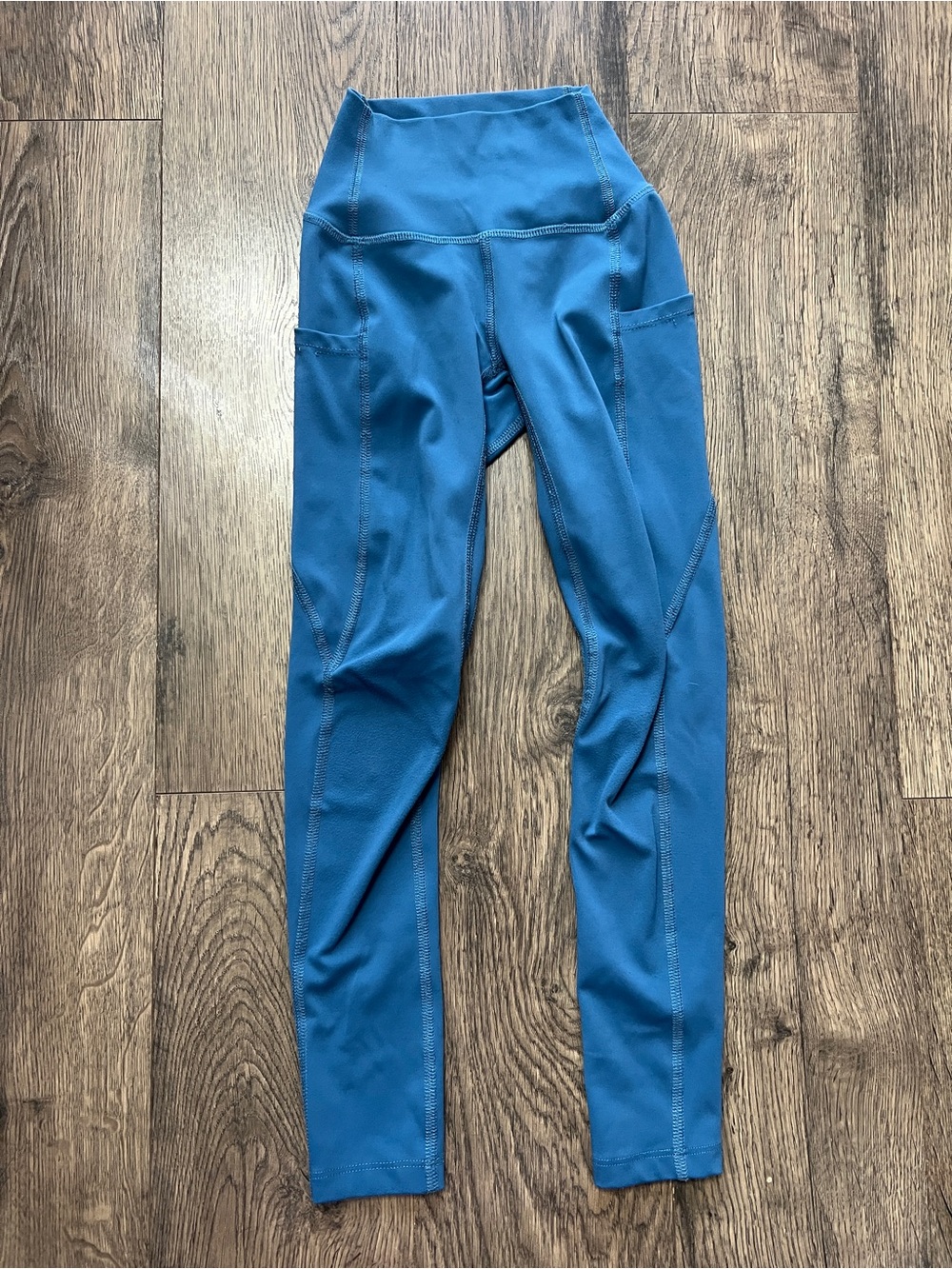 FIVE Dance Kids High-Waist Active Leggings in Teal Blue - Size YL